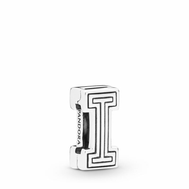 Pandora Reflexions™ Letter I Clip Charm - Sterling Silver/Silicone - Canada | BR1483FG